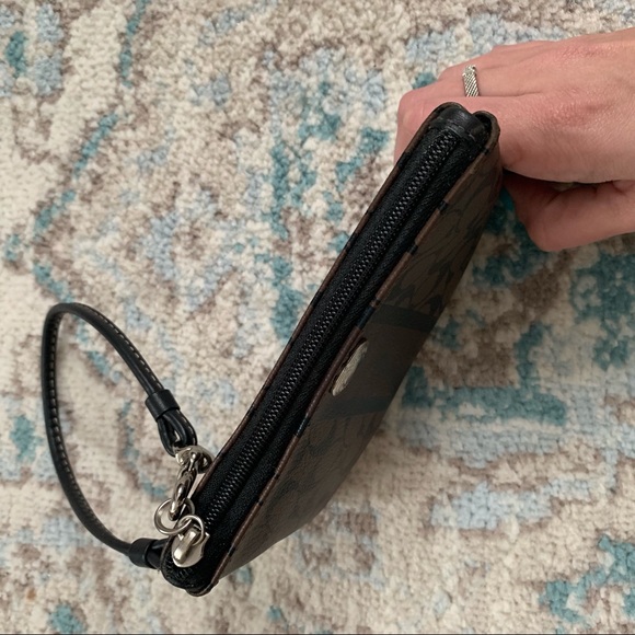 Brown Coach Wristlet with “C” Logo - Picture 5 of 5